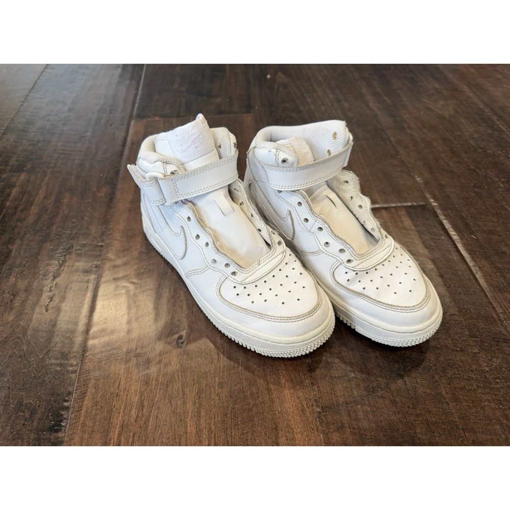 Nike‎ Air Force 1 Mid (GS) Youth's Running Shoes SIze 3.5Y Triple White